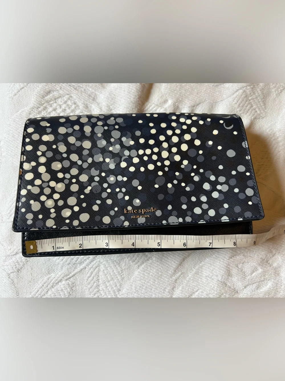 kate spade Black and White Polka Dot Chain Shoulder Bag